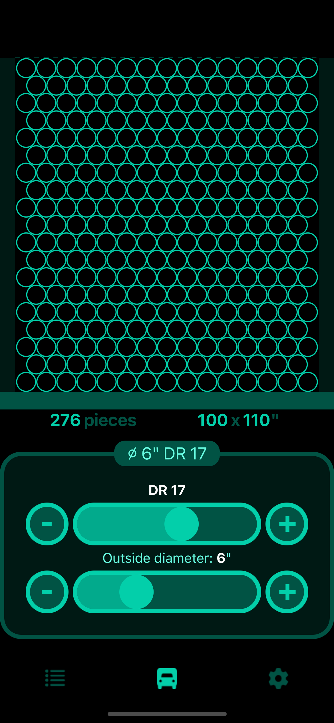 Plastic pipe price converter and truck loading calculator for PE/HDPE pipes