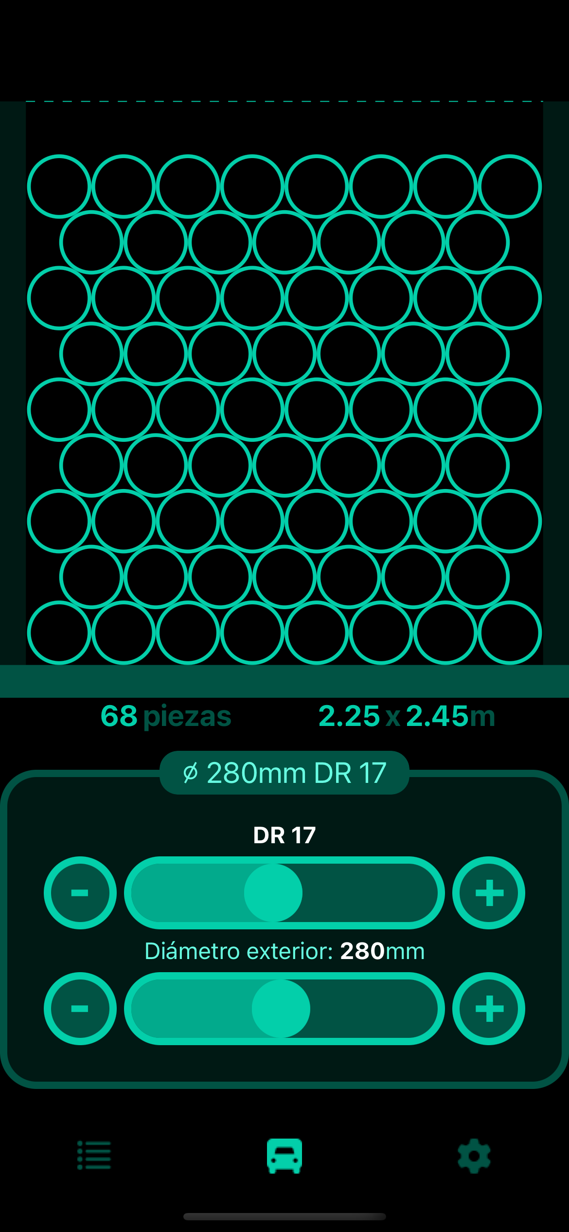 Conversor de precios y calculadora de capacidad de carga para tuberías PE/HDPE